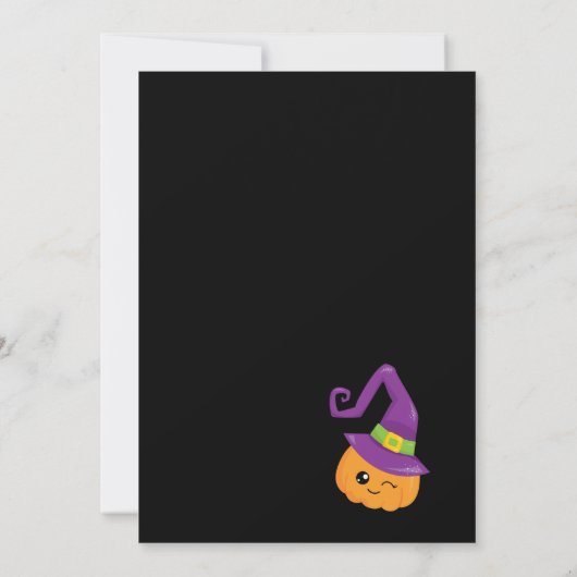 Trick or treat Halloween Party Invitation Kaart (Achterkant)