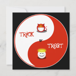 Trick or treat Halloween Party Invitation Kaart