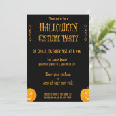 Trick or treat Halloween Party Invitations Pumpkin Kaart (Staand voorkant)