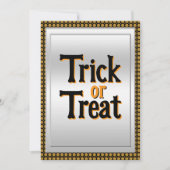 Trick or treat Halloween Party Kaart (Voorkant)