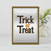 Trick or treat Halloween Party Kaart (Staand voorkant)