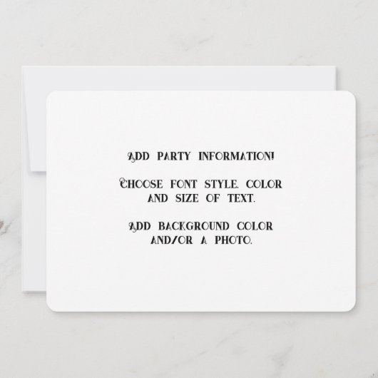 Trick or treat Halloween Party Kaart (Achterkant)