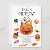 Trick or treat Halloween Party Kaart (Voorkant)
