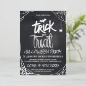 Trick or treat Halloween Party Kaart (Staand voorkant)