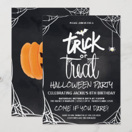 Trick or treat Halloween Party Kaart