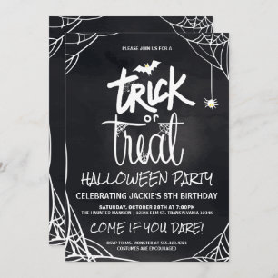 trick or treat Halloween Party Kaart