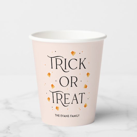 Trick or treat Halloween Party Paper Cup Papieren Bekers (Voorkant)