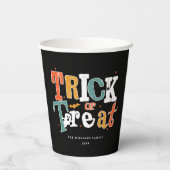 Trick or treat Halloween Party Papieren Bekers (Achterkant)