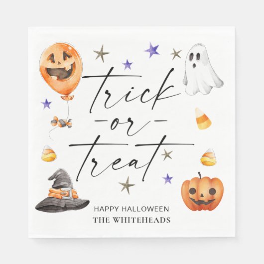Trick or treat Halloween Party Servet (Voorkant)