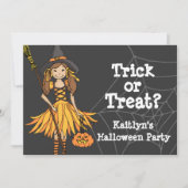 Trick or treat Halloween party uitnodiging (Voorkant)