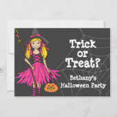 Trick or treat Halloween party uitnodiging (Voorkant)