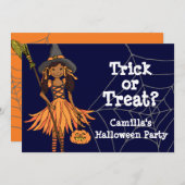 Trick or treat Halloween party uitnodiging (Voorkant / Achterkant)