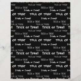 Trick or treat Halloween Patterned Scrapbook Paper
