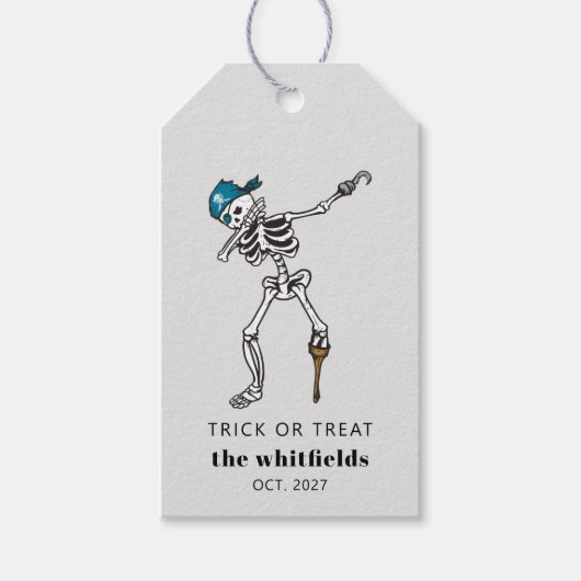 Trick or treat Halloween Pirate Cadeaulabel (Voorkant)
