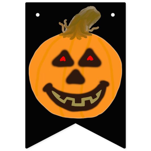 Trick or treat Halloween Pompoen Bunting Banner (Eerste vlag)