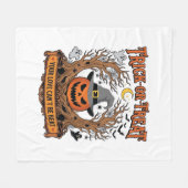 Trick Or Treat Halloween Pompoen Heksenhoed Spooky Fleece Deken (Voorkant (Horizontaal))