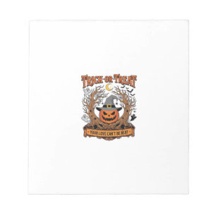 Trick Or Treat Halloween Pompoen Heksenhoed Spooky Notitieblok