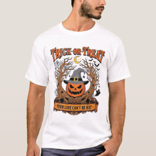Trick Or Treat Halloween Pompoen Heksenhoed Spooky T-shirt