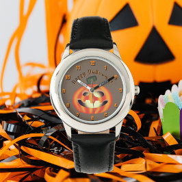 Trick or Treat Halloween Pompoen Horloge