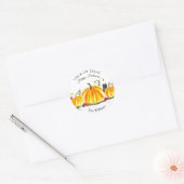 Trick or treat Halloween Pompoen Kat Schattig Ronde Sticker (Envelop)