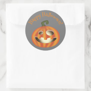 Trick or treat Halloween pompoen Ronde Sticker