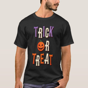 Trick or treat Halloween pompoen T-shirt