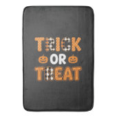 Trick or Treat Halloween Pompoen Vector Ontwerp_1 Badmat (Voorkant Verticaal)