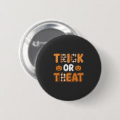 Trick or Treat Halloween Pompoen Vectorontwerp_1 Ronde Button 5,7 Cm (Voorkant /achterkant)