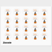 Trick or treat Halloween Pompoen Verjaardagsgunst Ronde Sticker (Vel)