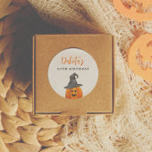 Trick or treat Halloween Pompoen Verjaardagsgunst Ronde Sticker