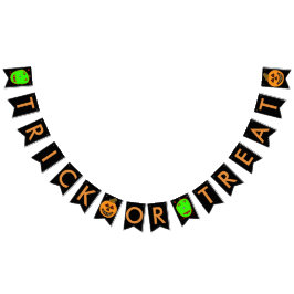Trick or treat Halloween pompoenen Bunting Banner