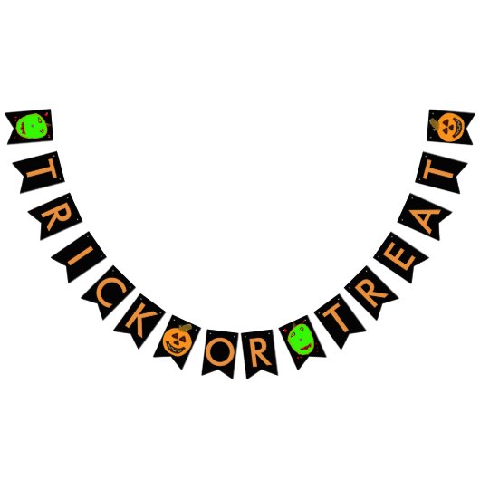 Trick or treat Halloween pompoenen Bunting Banner (Alle)