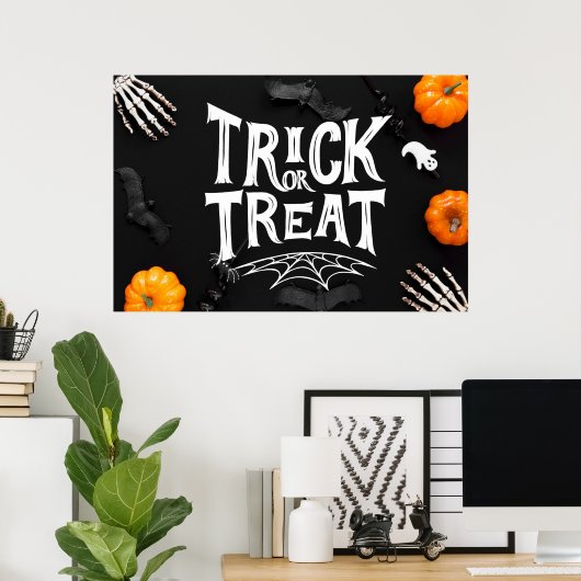 Trick or treat Halloween Poster (Thuiskantoor)