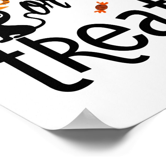 Trick or treat halloween poster (Hoek)