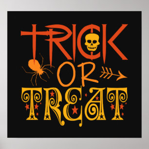 Trick or treat Halloween poster