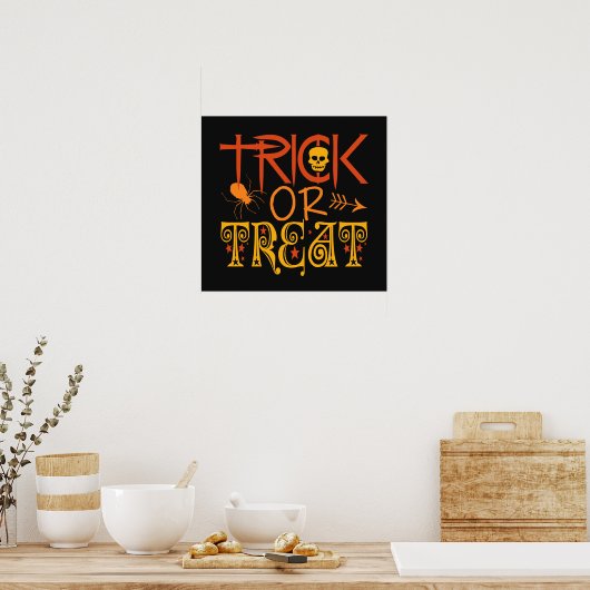 Trick or treat Halloween poster (Keuken)