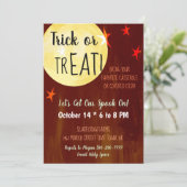 trick or treat Halloween Potluck Party Kaart (Staand voorkant)