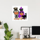  Trick or treat Halloween Pugs Posters (Thuiskantoor)