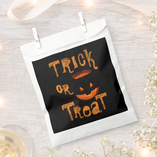 Trick or treat Halloween Pumpkin Bedankzakje (Geknipt)