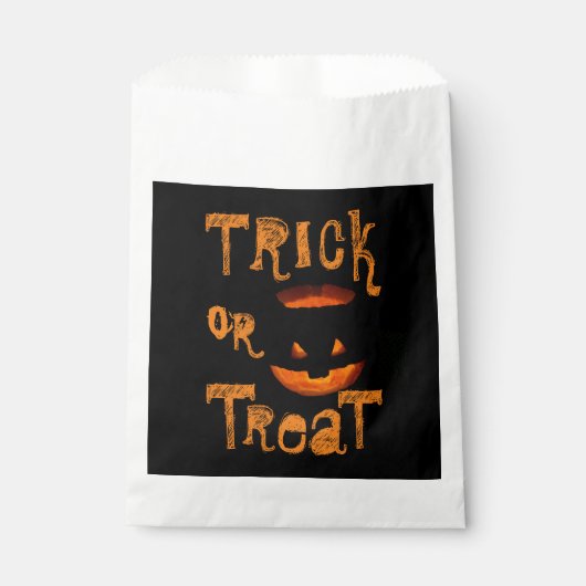 Trick or treat Halloween Pumpkin Bedankzakje (Voorkant)