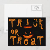 Trick or treat Halloween Pumpkin Briefkaart (Voorkant / Achterkant)