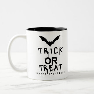Trick or treat Halloween Pumpkin Funny Tweekleurige Koffiemok