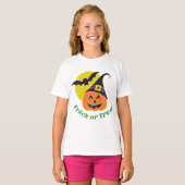 Trick or treat Halloween Pumpkin - Gepersonaliseer T-shirt (Voorkant volledig)