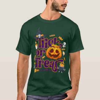 Trick Or Treat Halloween Pumpkin Jack O Lantern Ca T-shirt