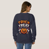 Trick or Treat Halloween Pumpkin Jack-O'-Lantern Trui (Achterkant volledig)