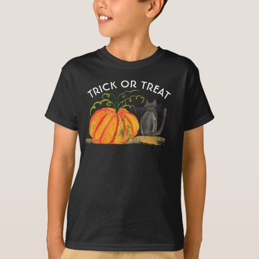 Trick or treat Halloween Pumpkin Schattigee Waterv T-shirt (Voorkant)