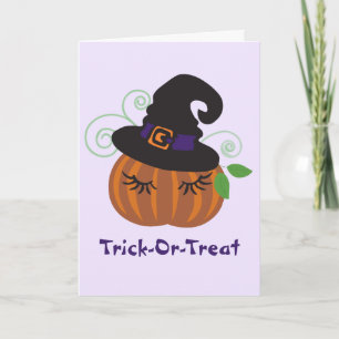 Trick or treat Halloween Pumpkin Witch Pet Kaart