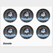 Trick or Treat Halloween Punk Meisje Ronde Sticker (Vel)