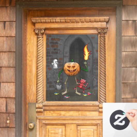 Trick or Treat Halloween Raamsticker (Huis Deur)