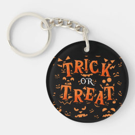 Trick or treat Halloween Ronde Acryl Sleutelhanger
